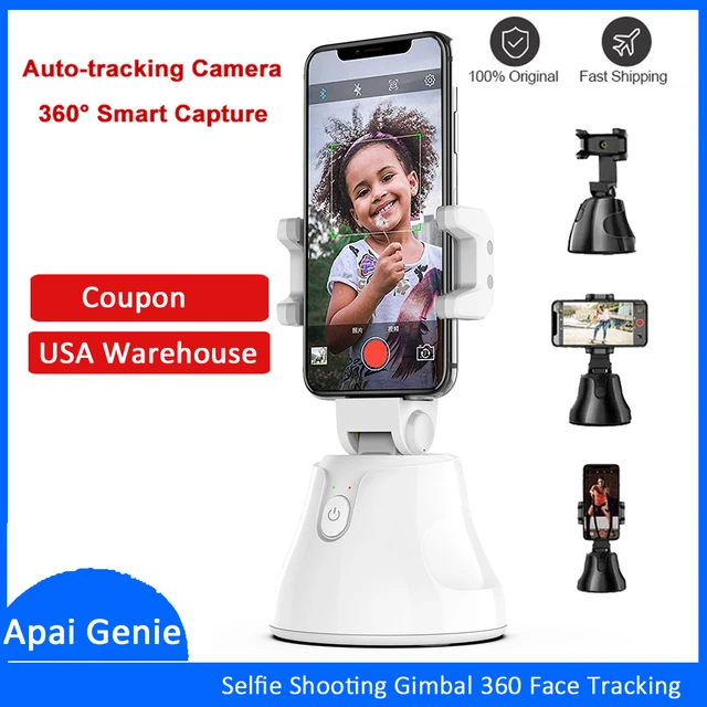 Apai Genie Smartphone Selfie Shooting Gimbal 360° Face & Object Follow Up Selfie Stick for Photo Vlog Live Video Record