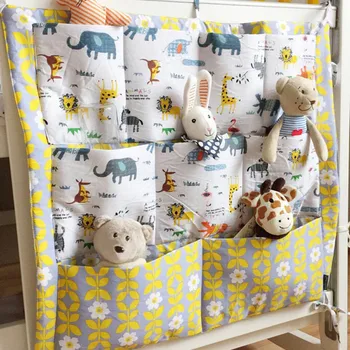 

Storage Bag Cotton Cartoon Multifunctional Bedside Baby Diaper Storage Bag Zoo Crown Cloud Tree Cotton Cartoon Hanging Organizer