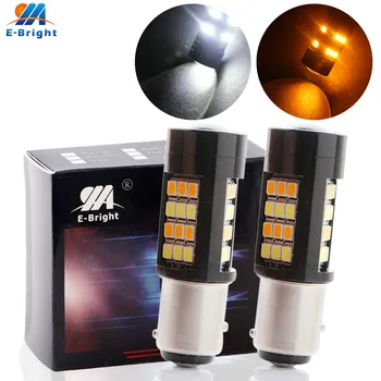 

2X 12V 2835 42 SMD PY21/5W 1157 BAY15D 3157 7443 Led Bulb Brake Reverse Turn Indicator Light White/Amber Dual Color 420LM