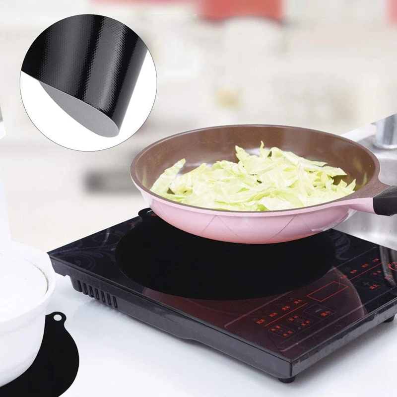 doméstico, silicone, redondo, cooktop, protetor, esteira com