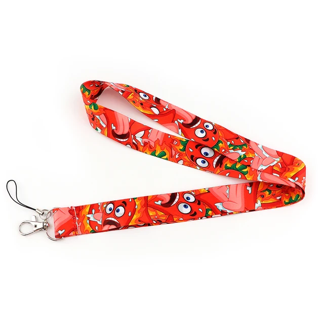 FD0815 Hot Pepper Funny Lanyard For Keys USB ID Card Badge Holder Phone Rope Lariat Cartoon Keychain Neck Straps DIY Hang Rope