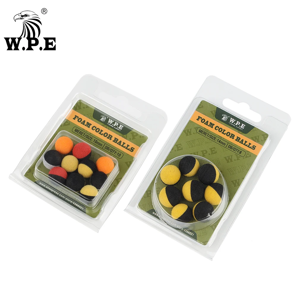 W.P.E 8-10 boilies foam color balls - appâts pop-up pour montages method hair rig pêche carpe