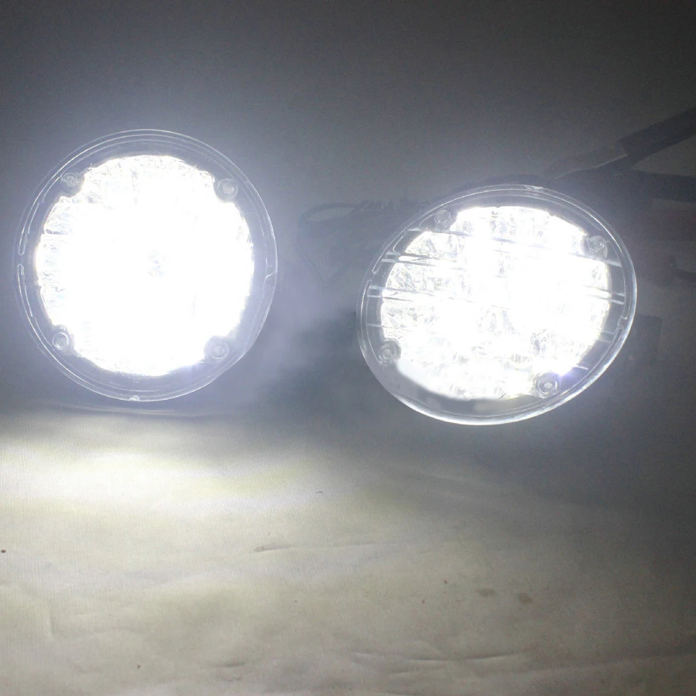 12V 18 светодиодный DRL круглые дневные ходовые огни светильник Автомобильная