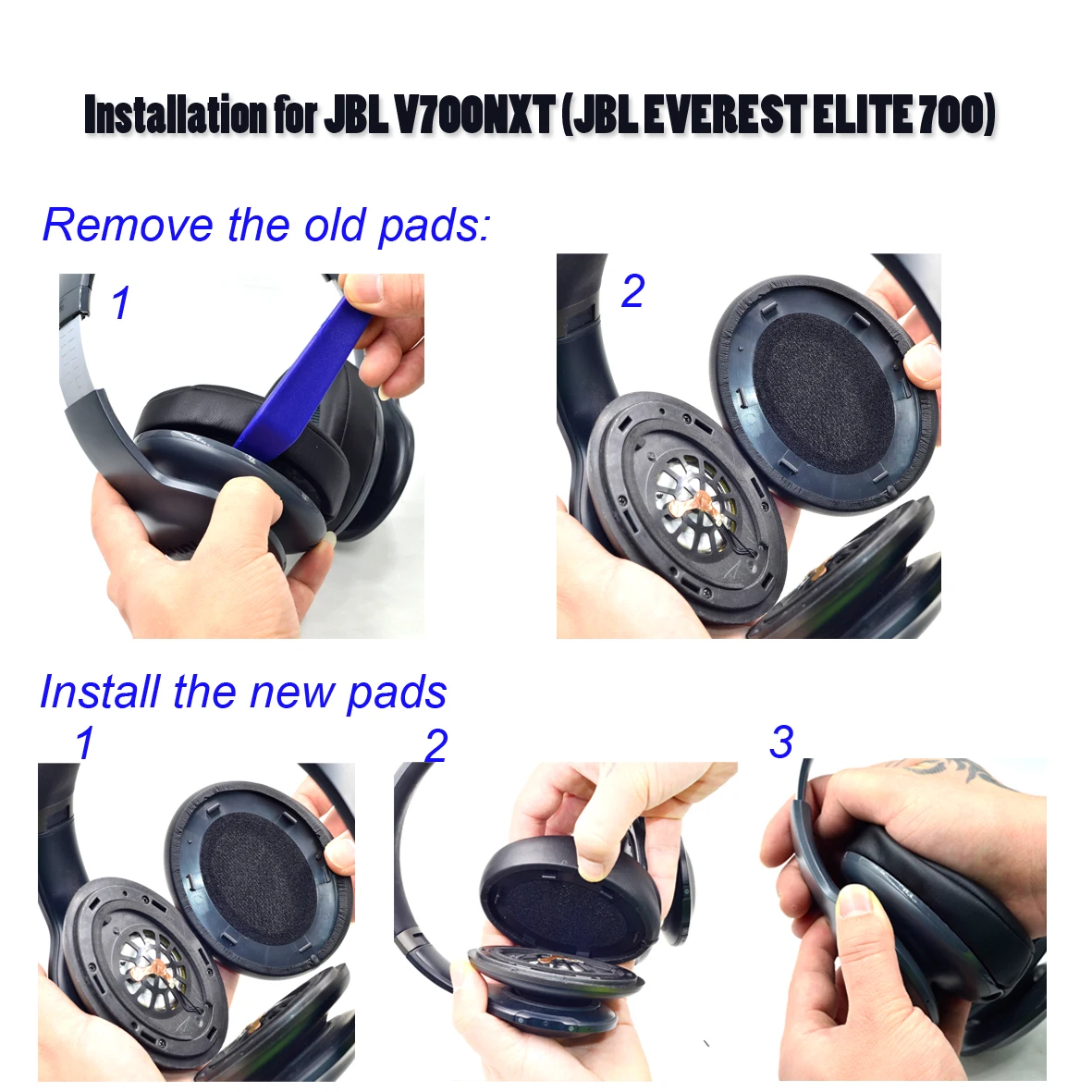 Сменные подушечки для наушников JBL V700BT(JBL EVEREST 700) и V700NXT(JBL EVEREST ELITE 700