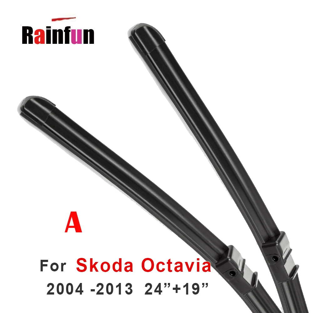 RAINFUN 2"+ 19" передняя щетка стеклоочистителя и 1" Задняя щетка стеклоочистителя для Skoda Octavia 2004-2013, B-16V задняя рукоятка