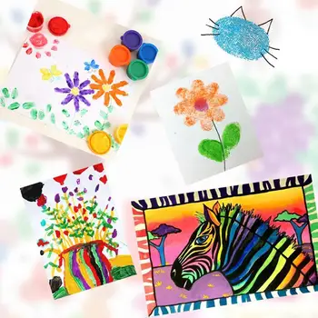 

20ml 6 Color Washable Children's School Finger Paint Paint Gouache Painting Wash Finger Children's Art Toys Finger Non-toxi A5W0