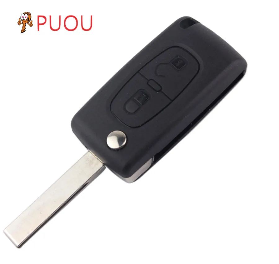 2/3/4 кнопочный ключ автомобиля чехол для peugeot 207 307 308 407 607 807 для Citroen C2 C3 C4 C5 C6 Флип Складной Корпус для автомобильного ключа