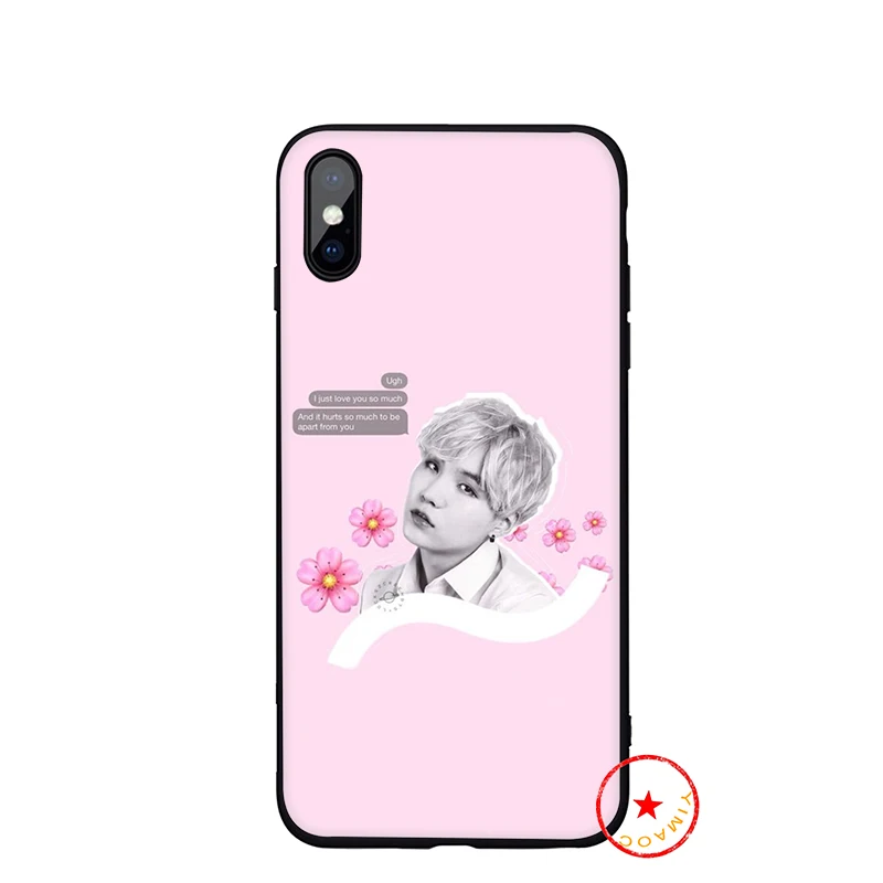 Suga K Pop Min Yoongi K Pop Мягкий силиконовый чехол для телефона iPhone 11 Pro Xs Max X или 10 8 7 6S Plus 5 5S SE Xr 6 Plus 7Plus 8 - Цвет: 18