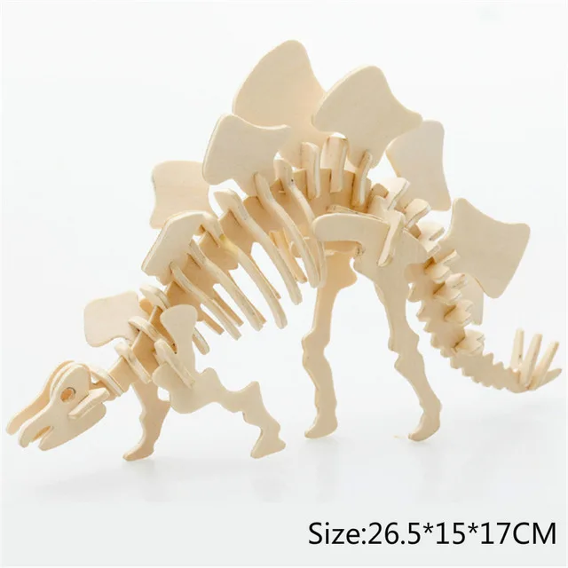 Новая модель динозавра 3d головоломка игрушка DIY забавная модель скелета деревянная обучающая интеллектуальная интерактивная игрушка для детей Подарки - Цвет: G