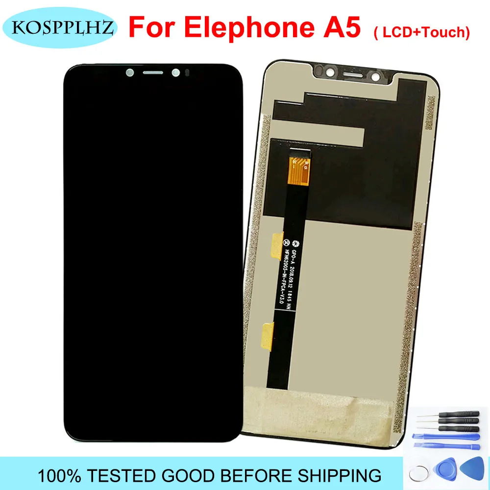 6,18 дюймов Высокое качество для Elephone A5 ЖК-дисплей+ сенсорный экран дигитайзер сенсор сборка Замена с инструментами+ клей