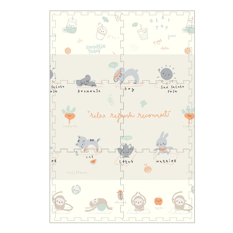 B BabyGo детский XPE коврик для ползания, утолщенный, 2 см, детская игрушка, комбинированный коврик для гостиной, безвкусный, 6 шт., игровой коврик, 117,5*173 см - Цвет: B