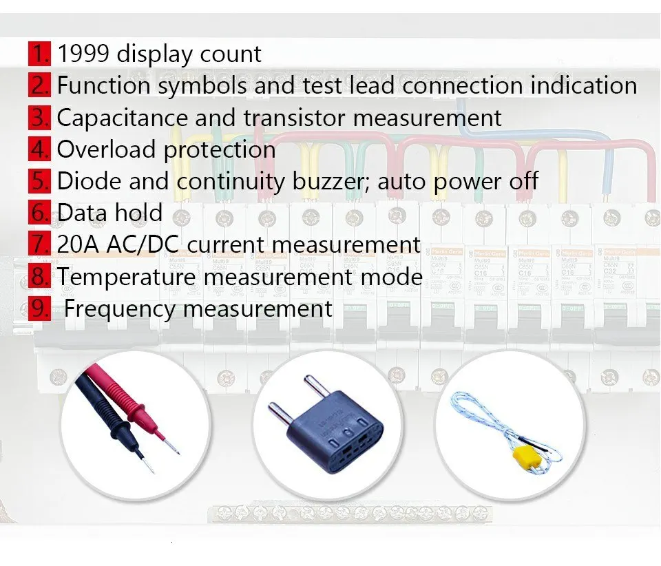 UNI-T UT58C цифровой мультиметр для удержания данных ручной диапазон AC DC Вольтметр Амперметр Омметр Емкость Частота Температура Тестер