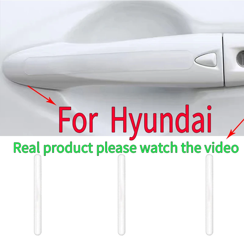 Car Door Handle Anti-scratch Sticker Anti-collision Strip for Hyundai Santa Fe Sonata Solaris Azera Creta I30 | Автомобили и