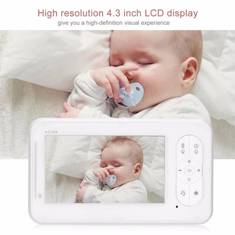 4,3 дюймов беспроводной цветной детский монитор аудио видео детская камера портативная рация монитор температуры камера безопасности ИК ночного видения