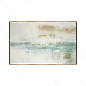 

Colorful Abstract Golden Gray Green Sheet Oil Painting Canvas For Room Decor Modern 100% Handmade Abstract Picture Painting