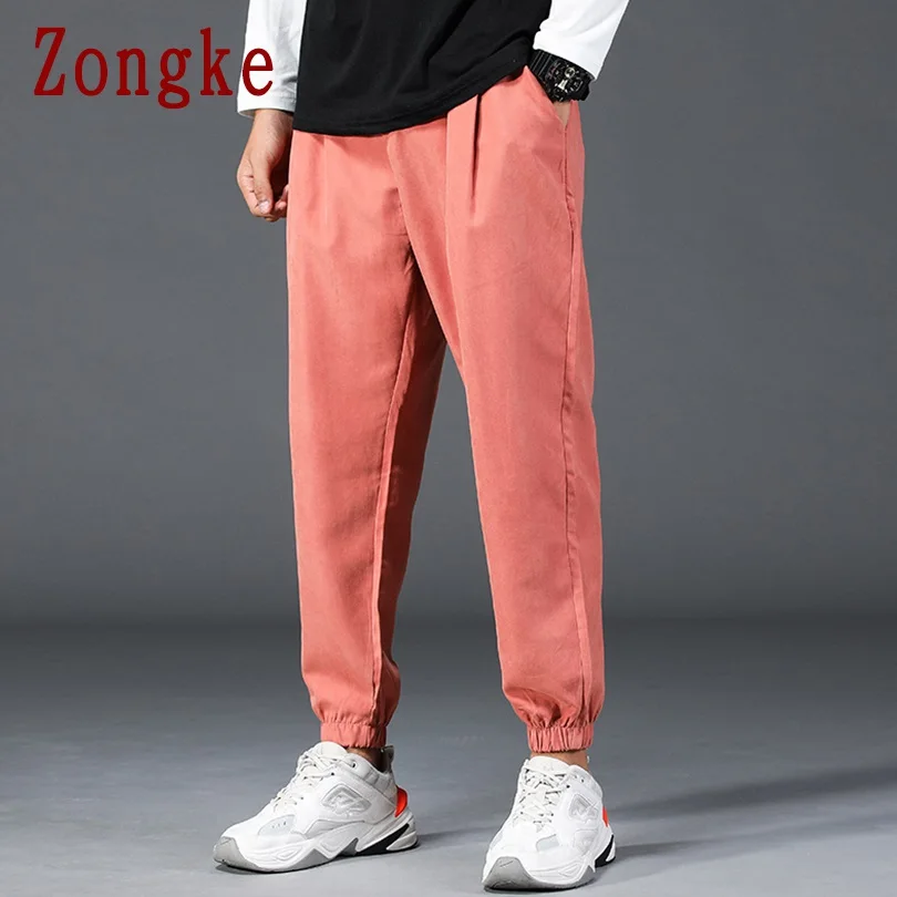 Zongke Solid Pants Men Joggers Trousers Men Pants Streetwear Sweatpants Harem Pants Men Trousers XXXL Hip Hop Autumn New