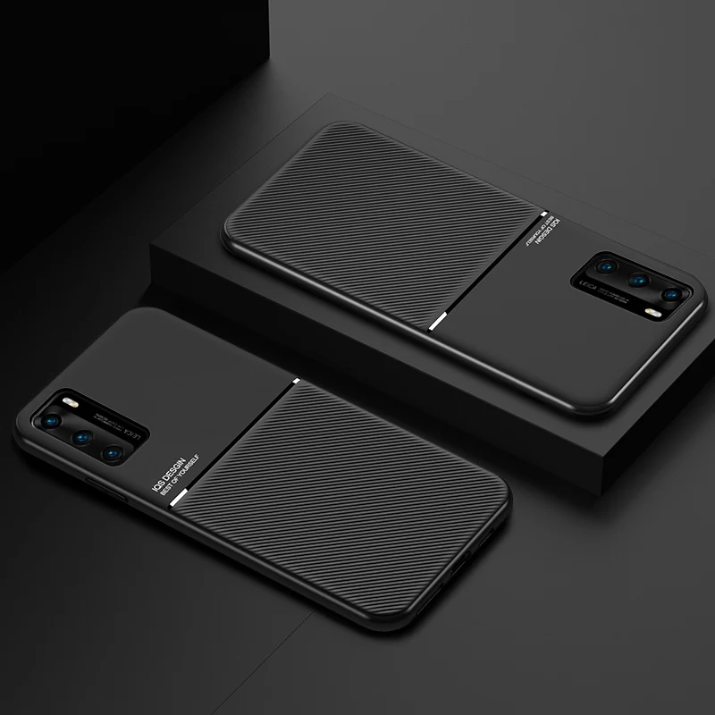 Роскошный кожаный чехол для Huawei P40 P30 P20 Mate 30 20 Lite Pro металлический автомобильный