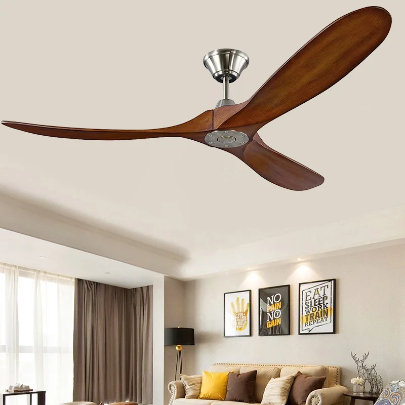 PROD 1005002449887036 Ceiling fan 60 inch DC industrial vintage wooden
ventilator with no light Remete control decorative blower wood retro
fans