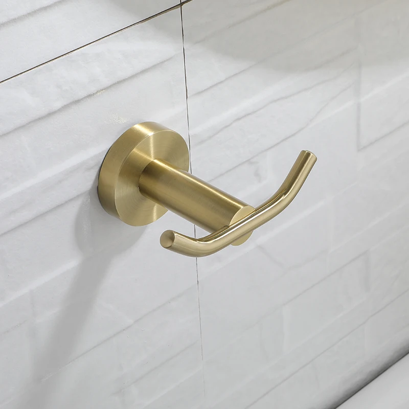 Toilet Paper Holder Bathroom Hardware Set Bathroom Hardware Accessories Bathroom Hardware Set Brushed Gold Toilet Brush Holder Robe Hook Paper Holder Soap Dish Wall Mount Bathroom Accessories