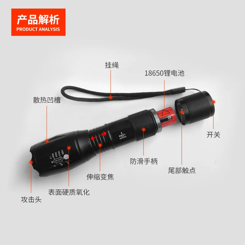 Flash Deal LED 8000 Lumen Bicycle Light 5 Mode XM-L T6 Bike Lights Front Torch Waterproof Flashlight Lamp 3