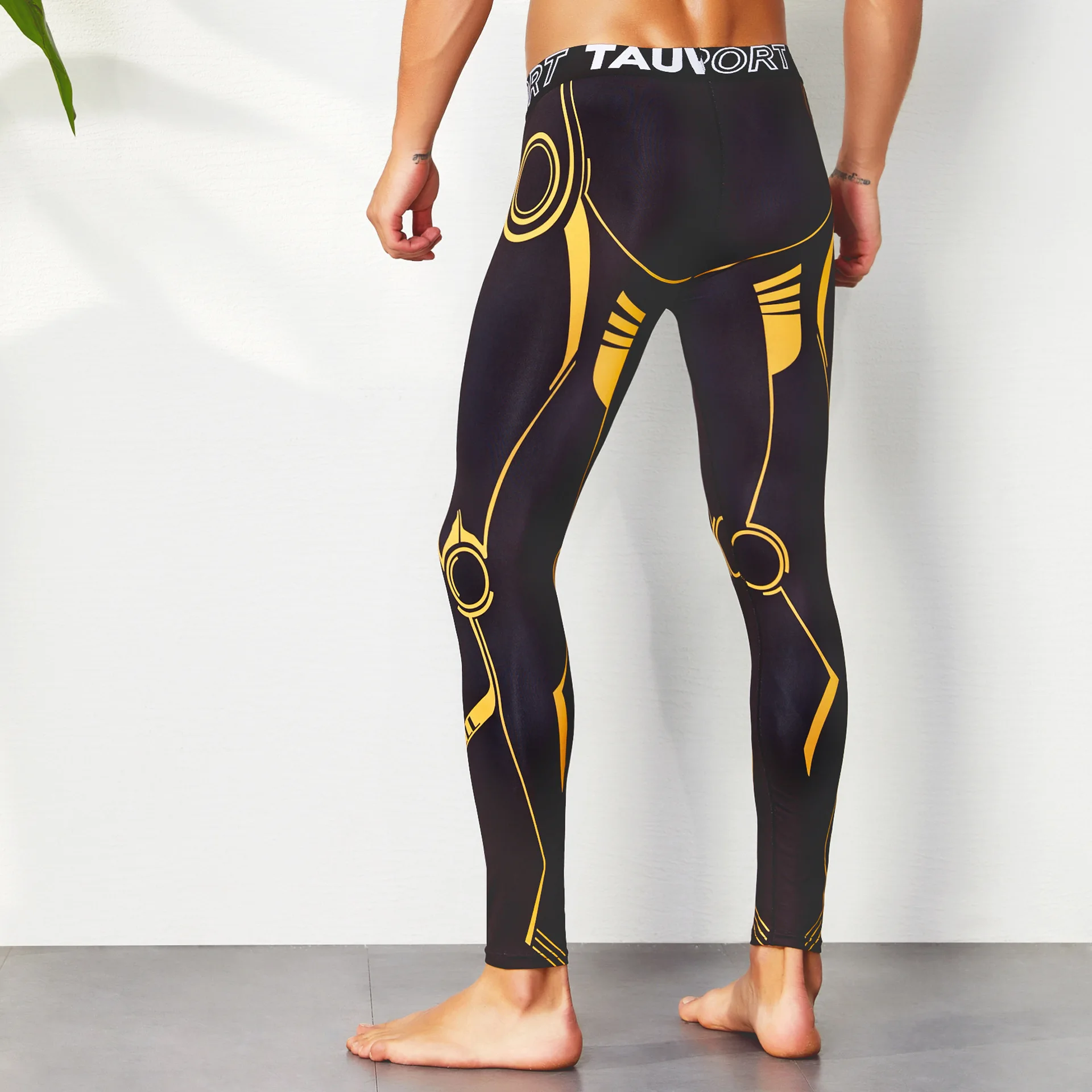 AliExpress теплые мужские спортивные Леггинсы, модные научно-технические цветные штаны для йоги, сексуальные штаны для фитнеса