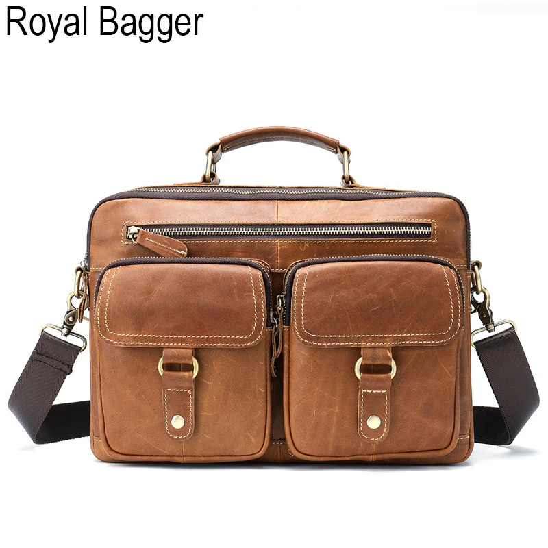 Royal Bagger сумка через плечо для мужчин из натуральной коровьей кожи модная сумка на ремне крутая деловая сумка