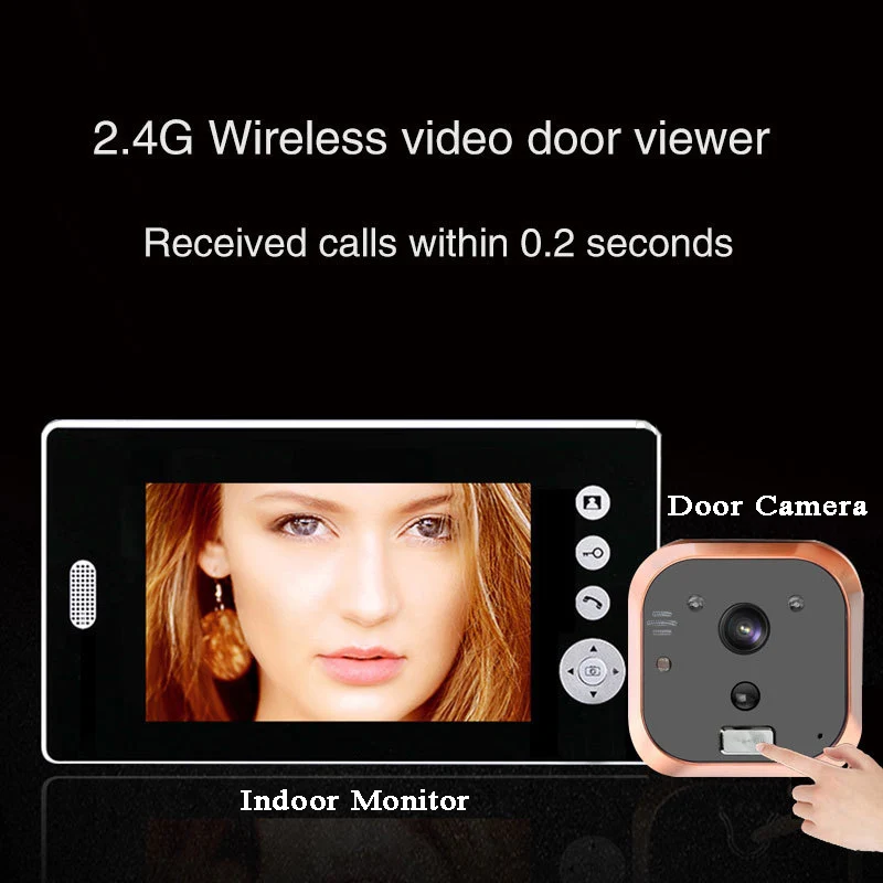 7 inch Monitor 2.4GHz Peephole Door Viewer Waterproof Voice talk Intercom photograph Video Doorbell Home Smart Video Door Phone 7 inch Monitor 2.4GHz Peephole Door Viewer Waterproof Voice talk Intercom photograph Video Doorbell Home Smart Video Door Phone