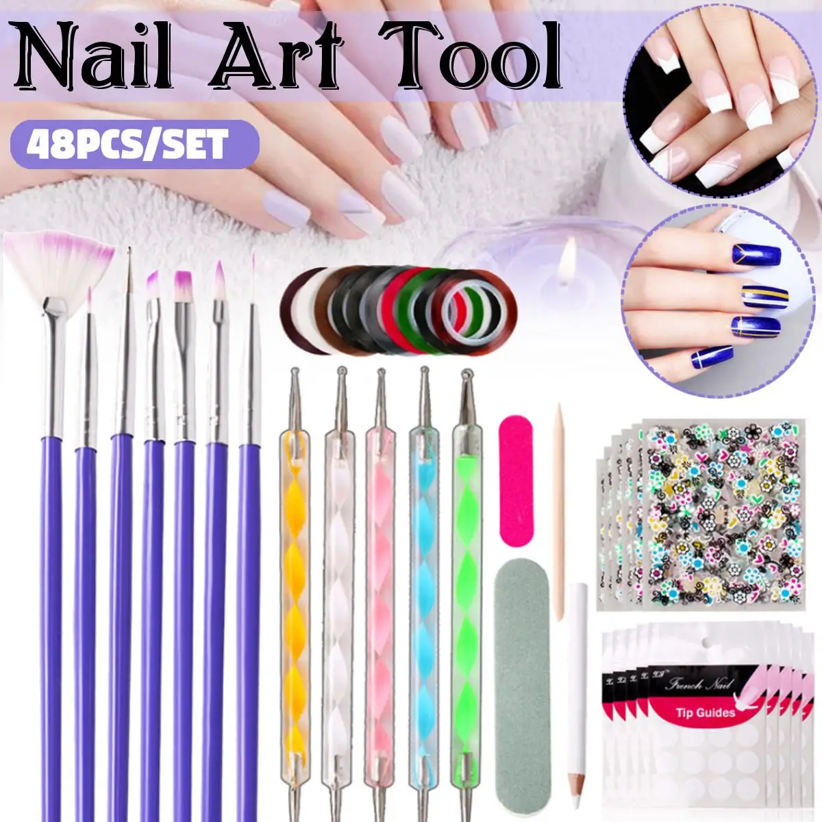 11 шт. кисть для дизайна ногтей ручка со стразами УФ Гель-лак для ногтей наконечники Лаки подкладка ручка для рисования 3d Маникюр градиентные кисти инструмент