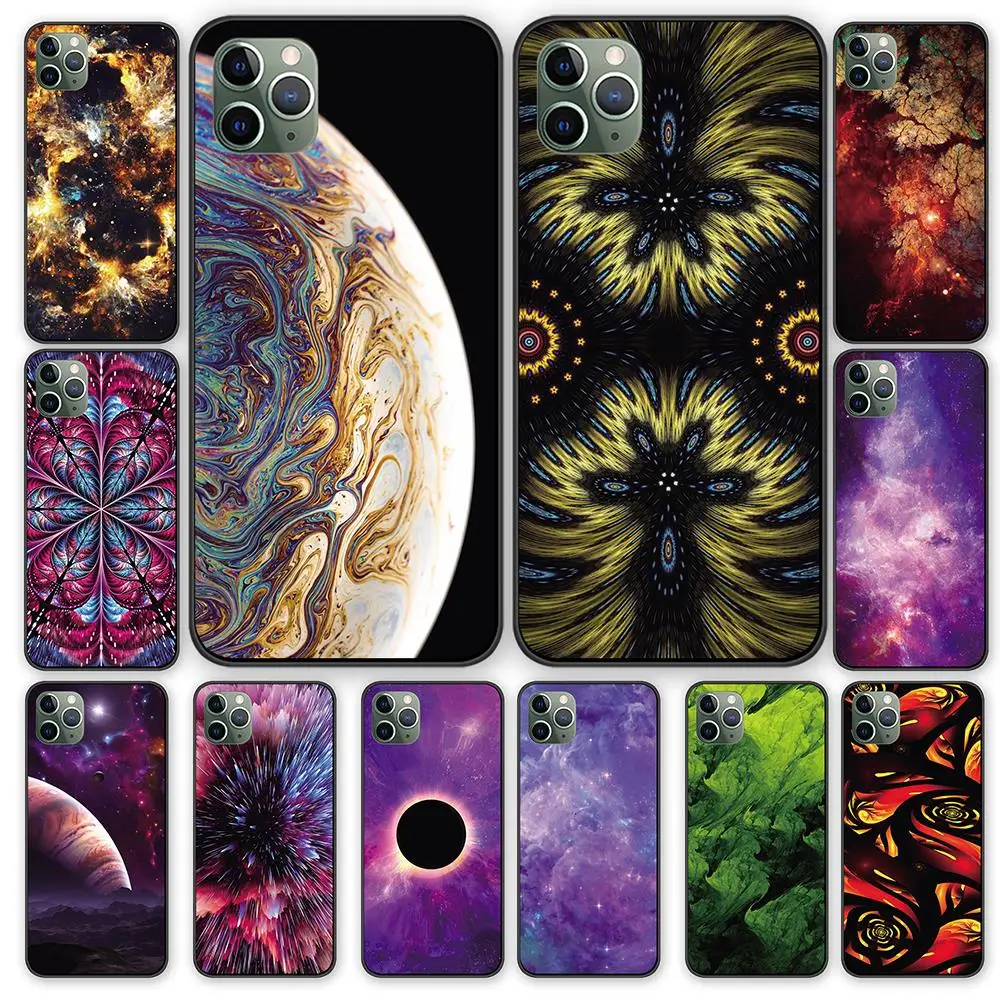 Flash space shards яркий черный чехол ТПУ для iPhone 5 5S 6 6s 7 8 Plus X XS XR 11 Pro Max | Мобильные