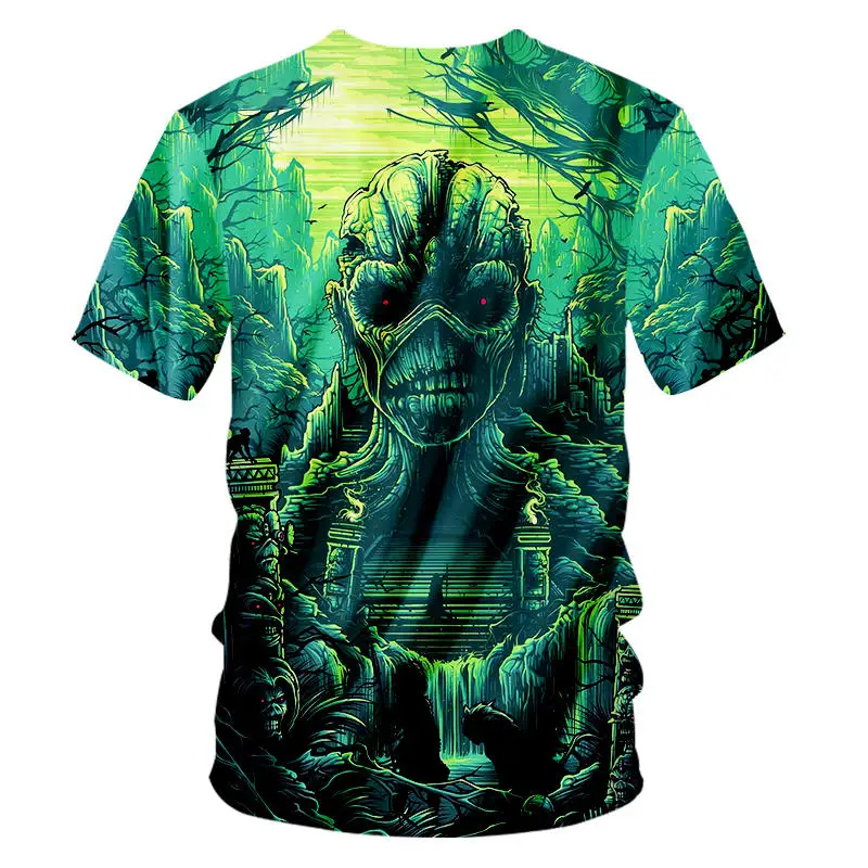 Big Size 7XL Novelty Horror T shirt Homme Horrible 3d Print Baroque Brand T-shirt Unisex Sexy Deep V-neck Summer Tops Tee Custom (2)