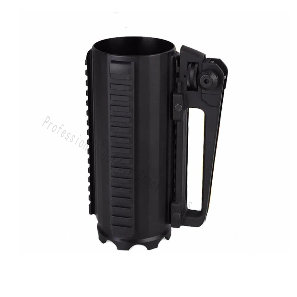 Caneca de Cerveja Copo de Cerveja Lidar com Destacável Ferroviário Tático Batalha Copo Sólido Alumínio Acampamento Multifuncional Carry Cup Ferramenta Beber Café 5 carry cup lidar com destacável ferramenta beber café