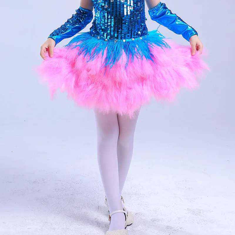 2018 New Ballet Dress For Kids Children Jazz Performance Dresses Tutu Sequins Modern Dancing Costumes Skating Dresses For Girls (4)