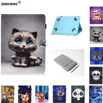 

10 Inch Universal PU Leather Print Stand Case For BQ Aquaris M10 Ubuntu Edition/Tesla 2 W10/E10 Tablet Sleeve Cover