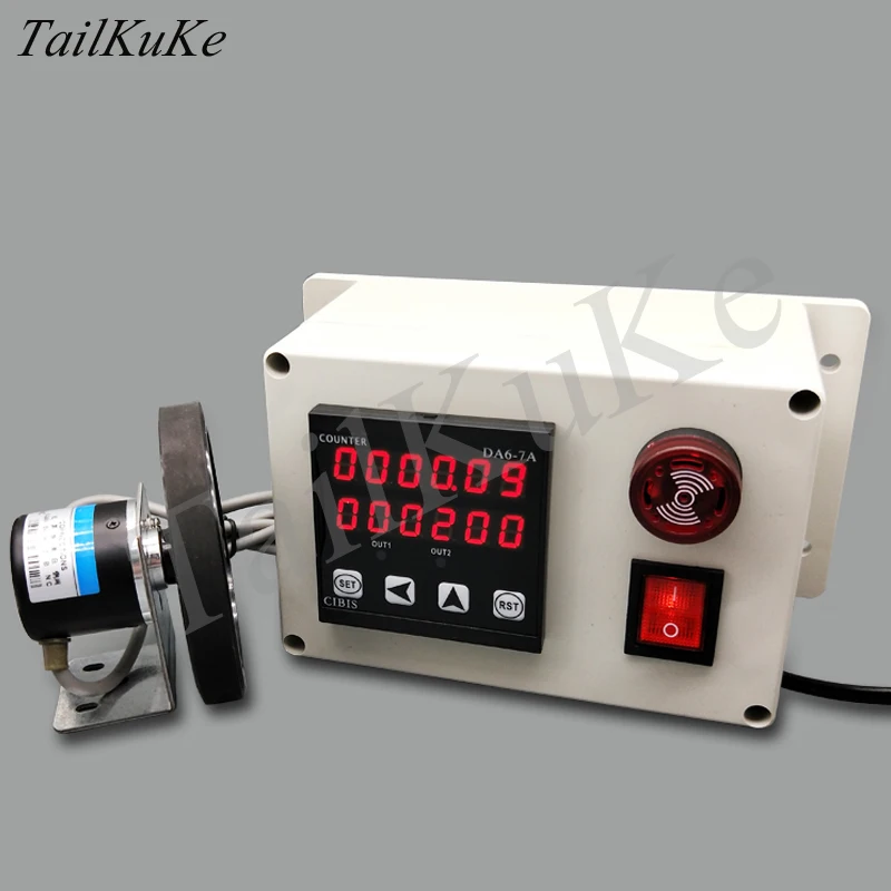 Рулонный электронный измеритель измерительный длины тканевый контрольный