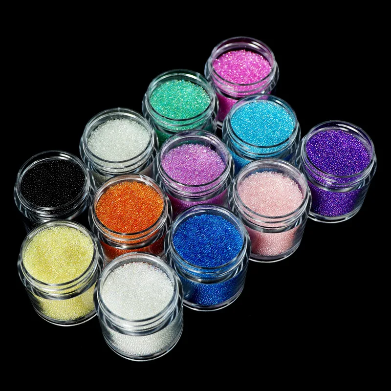 

15g/bottled New Multi-color Magic Crystal Glass Beads Nail Art Bottled DIY Nail Art Sequins Nail Art Decoration