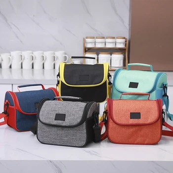 

Thickening Women Reusable Insulation Lunch Thermal Bag For Picnic Food Bag Cooler Box Ice Pack Single Shoulder Strap Bento Pouch