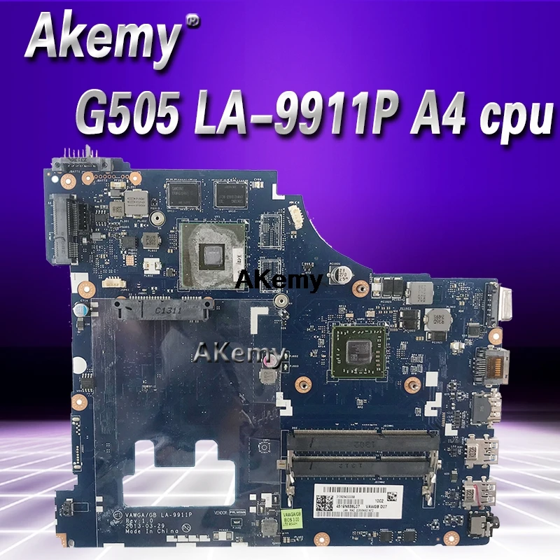 ^*Best Offers G505 LA-9911P For Lenovo G505 Laptop Motherboard LA-9911P Mainboard A4-5000 100% tested fully work