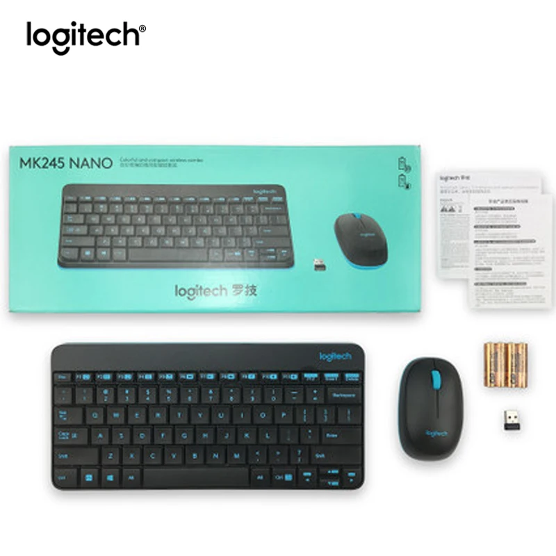 Logitech MK245 Беспроводная комбинированная клавиатура мышь игровой ноутбук ПК claver Gamer