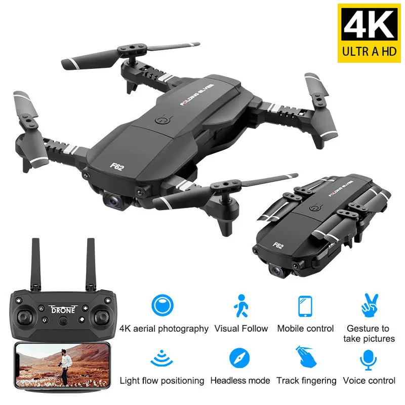 

F62 2.4G WIFI 0.3MP/4K 16MP HD Wide Angle Camera Camera Skid Robocat Drone Skyhunter Frame Robocat Frame Carbon Racer Epo White