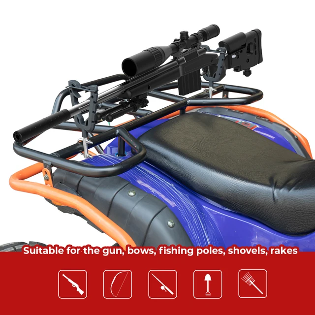 Quad Bike Single Handle Bar ATV UTV Gun Rack Bow Utility Rack, atv