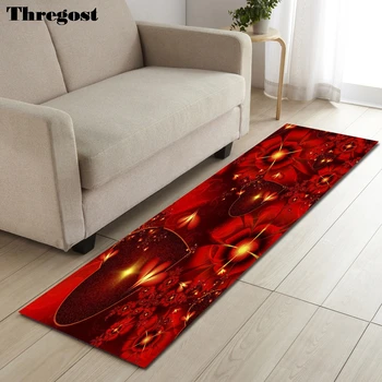 

Thregost Red Floor Mats Indoor Sofa Living Room Bedroom Rugs Anti-Slip Bathroom Carpet Soft Hallway Rug Home Decor Mat Washable