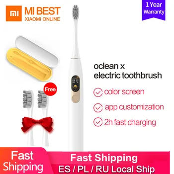 

Xiaomi Oclean X Smart Touch Screen Electric Toothbrush Rechargeable Adult Waterproof Ultrasonic Automatic 4 Mode With Travel Box