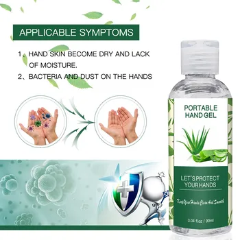 

No Hand Washing Sterilizing Liquid Alcohol-Free Bacteriostatic quick-drying Hand Sanitizer Soothing Aloe Disinfectant Gel 90 ML