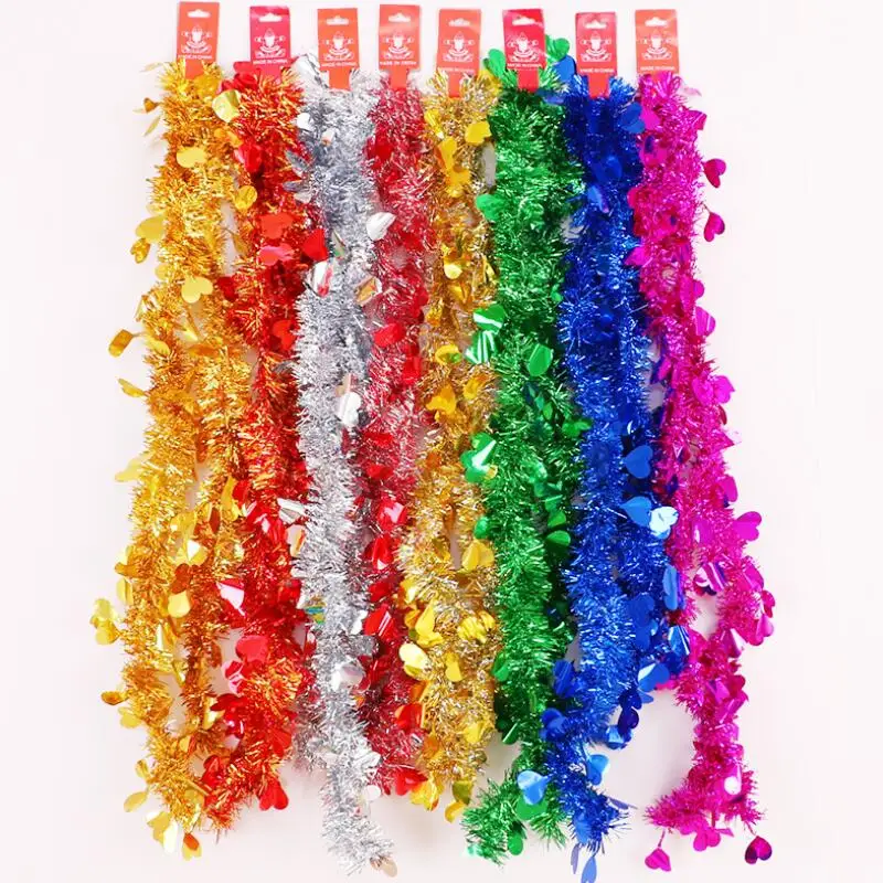 

10pcs/lot 1.5 Meters Plastic Love Pulling Flower Ribbon Pull Strip Party Wedding Room Decoration Christmas Decoration