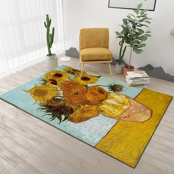 

Vincent Van Gogh Abstract Printed Carpet Mats Bedroom bathroom Tatami Rug