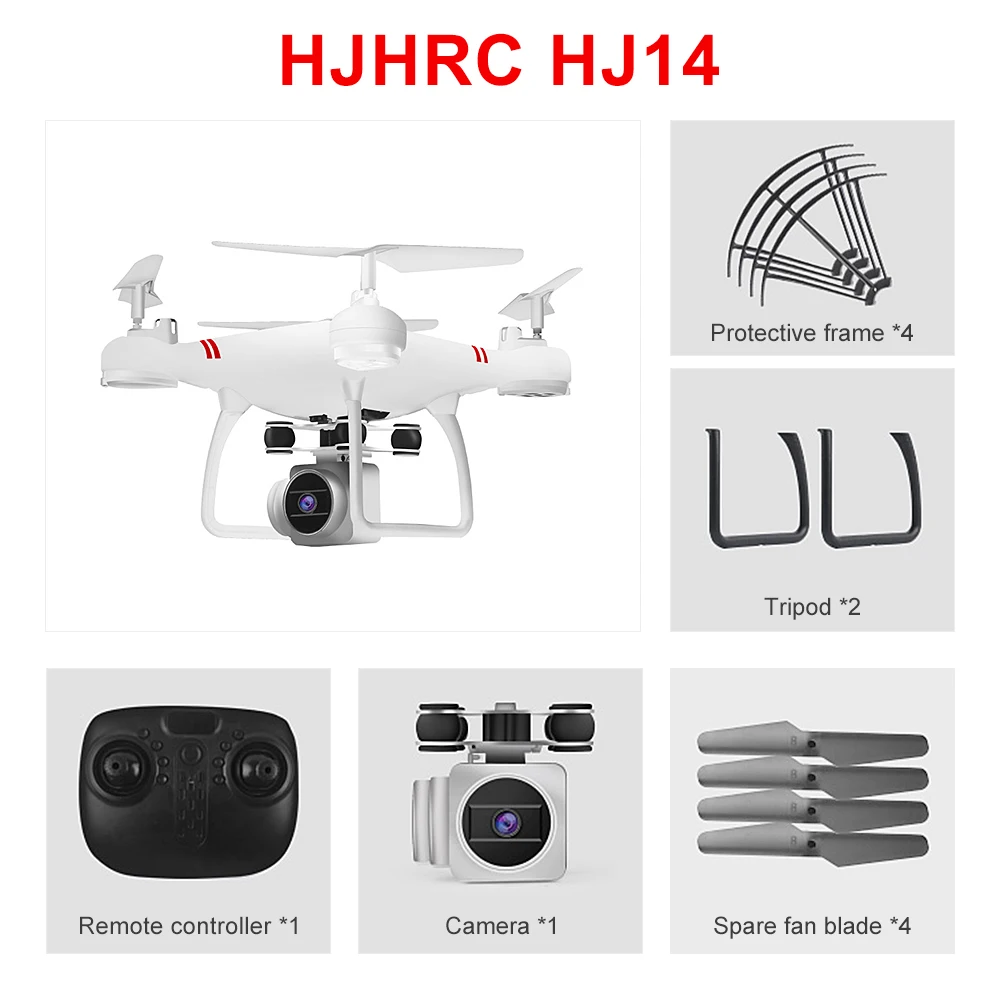 DIDIHOU RC Helicopter Drone With Camera HD 1080P WIFI FPV Selfie Drone Professional Foldable Quadcopter 40 Minutes Battery Life - Цвет: white