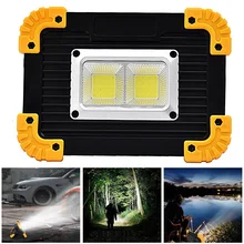 20 Вт COB наружный портативный Точечный светильник для рыбалки, аварийный светодиодный светильник для работы, кемпинга, туризма, безопасности, Регулируемый прожектор, водонепроницаемый светильник