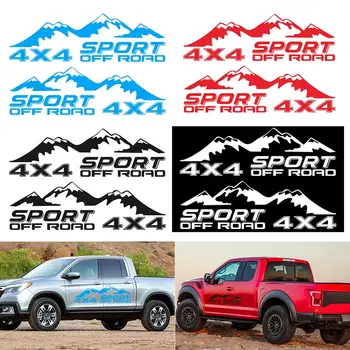 

2 PCS Graphic Vinyl 4X4 OFF ROAD Car Sticker Pickup Truck Decal For D-MAX Navara