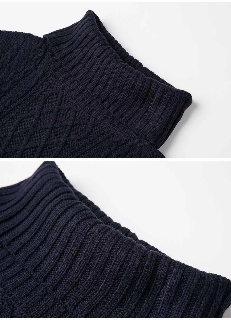 Осенний женский свитер, однотонный зимний теплый вязаный свитер с высоким воротником, большой размер, женский свободный Тонкий Топ 4XL
