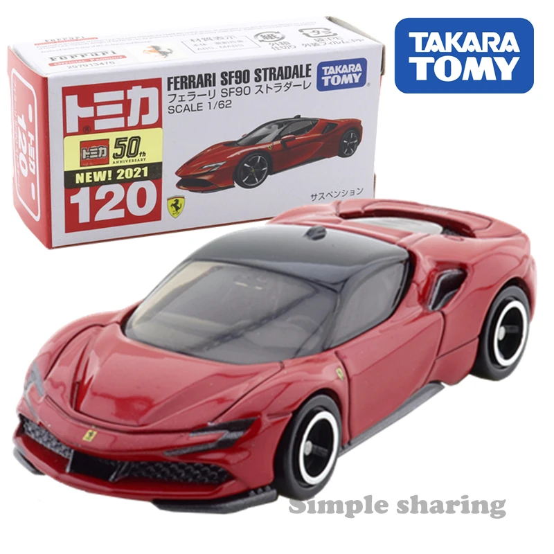 Takara Tomy Tomica No.120 Ferrari SF90 Stradale 1/62 Hot Pop Детская Металлическая Модель |